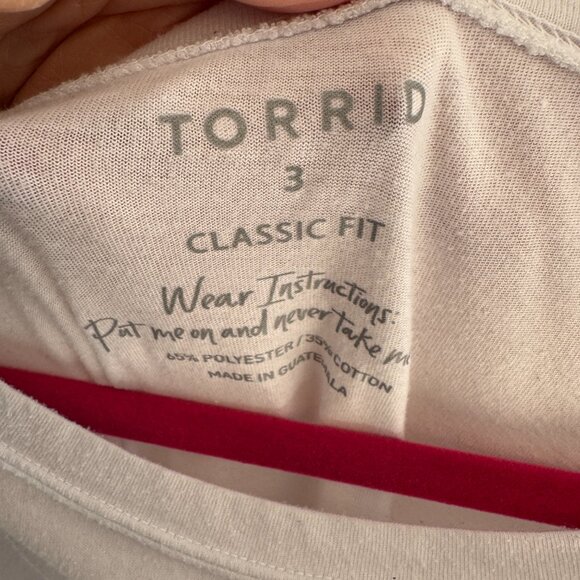 Torrid - Ombre Graphic Tee - White, Blue - 3x - - Picture 4 of 8